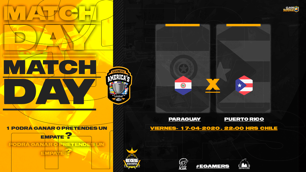 #CR| ¡Clasificatorios! 🌎

Continuamos nuestra jornada de clasificatorios:

<a href="/BoliviaCR/">Selección Boliviana CR</a> 🆚 <a href="/SEcuadorCR/">Selección Ecuador CR</a>

<a href="/AlbirrojaCR/">Selección Paraguaya CR 🇵🇾</a> 🆚 <a href="/TeampuertoricoC/">TeamPuertoRico CR</a>

¡Buena suerte selecciones!

#NothingStopUsEGS🤖