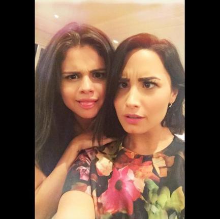 September 2015 – shared a Selfie on Instagram 
Demi captioned it “Same Old Love” (Gomez) and “Cool for the Summer” (Lovato). “Look at how #coolforthesummer we are.. Friends for years, #sameoldlove 👯👭💕”