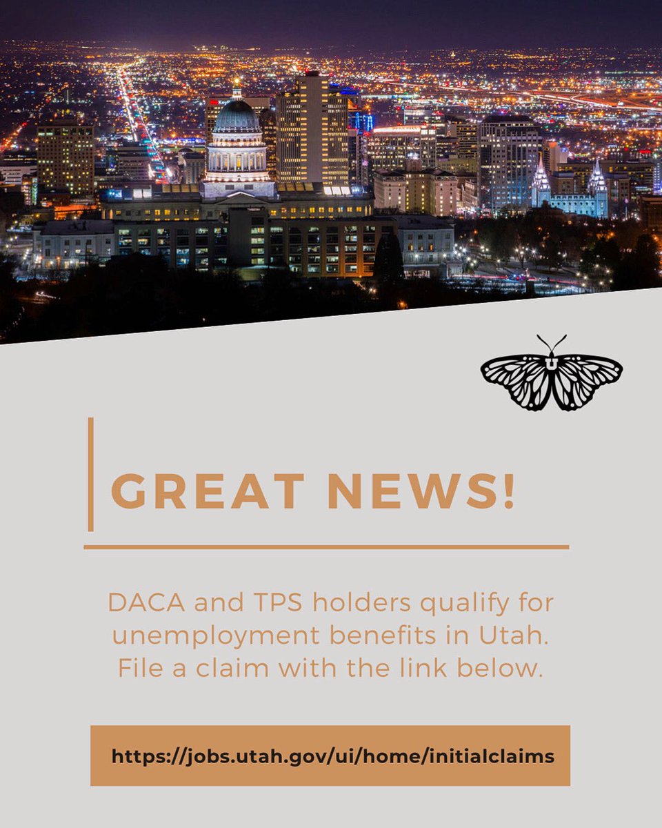 U Of U Dream Center On Twitter Great News The Utah Department Of Workforce Services Has Clarified That Anyone With The Ability To Legally Work In The Usa May Qualify For Unemployment