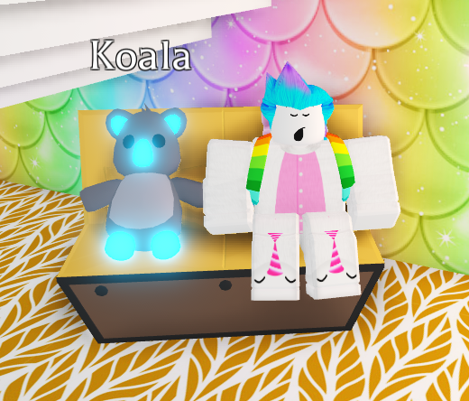 Code Honey On Twitter I M Giving Away My Mega Neon Koala All You Need To Do Is Retweet And Like This Tweet To Enter Winner Will Be Announced April 19th Good Luck - roblox adopt me neon koala