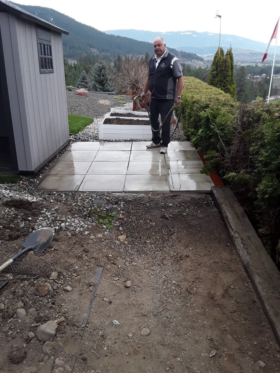 Kyle_Lysholm's tweet photo. After witnessing my parents retaining wall lean more &amp; more towards the neighbors property every year... We finally found time during this pandemic to make it right again. It'll stand tall for another 25yrs+
#fathersonproject
#bostonstrongwall https://t.co/CFNsKrS5UE