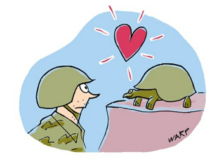  #MilitaryHumourLove is blind indeed!