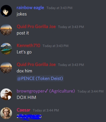 RedEagleExposed's tweet photo. Members of Red Eagle Politics server calling for me to be doxxed. Too bad they got the wrong ip because I don't live in China. If you want to know the ip is 218.98.218.o which is baed in Beijing, China https://t.co/XQMWhA44Wt
