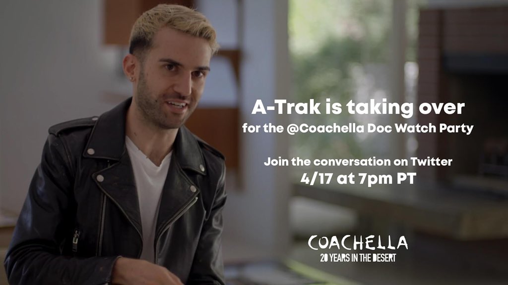 Josh_Tij's tweet photo. Catch A-Trak For Wknd 2 @coachella Documentary 🎥
Join The Viewing Party w/ @atrak Via Twitter 📱
Watch The Documentary Via YouTube 🖥
Starts Now! Catch You At #CoachellaDoc !
#coachella #coachella2020 #stayhome 

https://t.co/BFcLHm2ovl https://t.co/jhTGMXyeH1