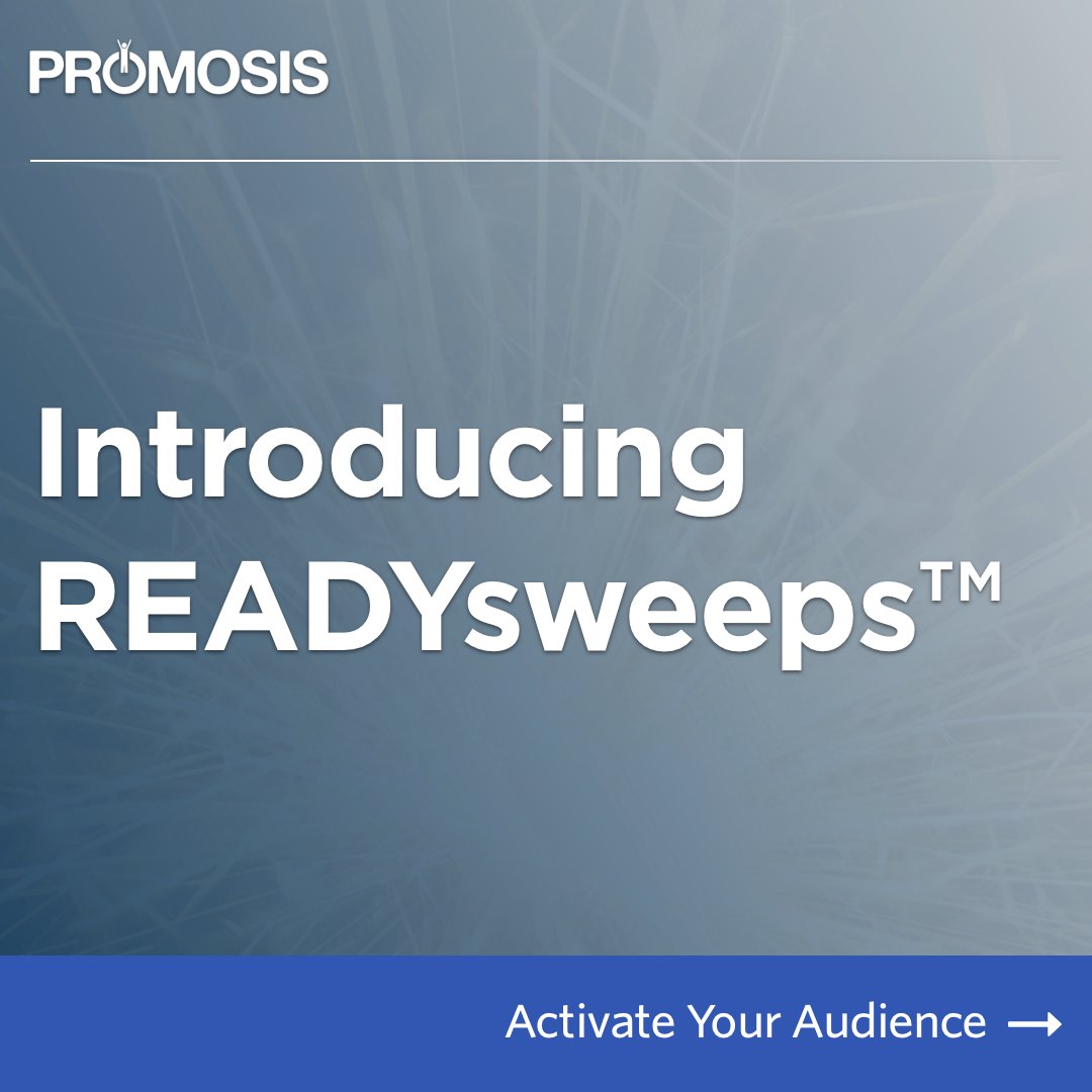Introducing the first of a suite of motivational-marketing platform from Promosis – READYsweeps™!

Try it now and nominate someone for a $100 Visa prepaid Gift Card! If we select the person you nominated, you’ll also win a $100 gift card!

buff.ly/3ahSSXZ
