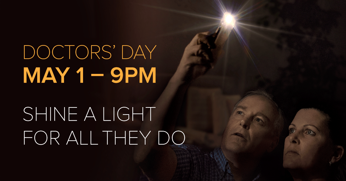 OntariosDoctors's tweet photo. On Doctors’ Day, shine a light for all that doctors do. #DoctorsDay #ShineALightForThem https://t.co/adNzHkHJ5r