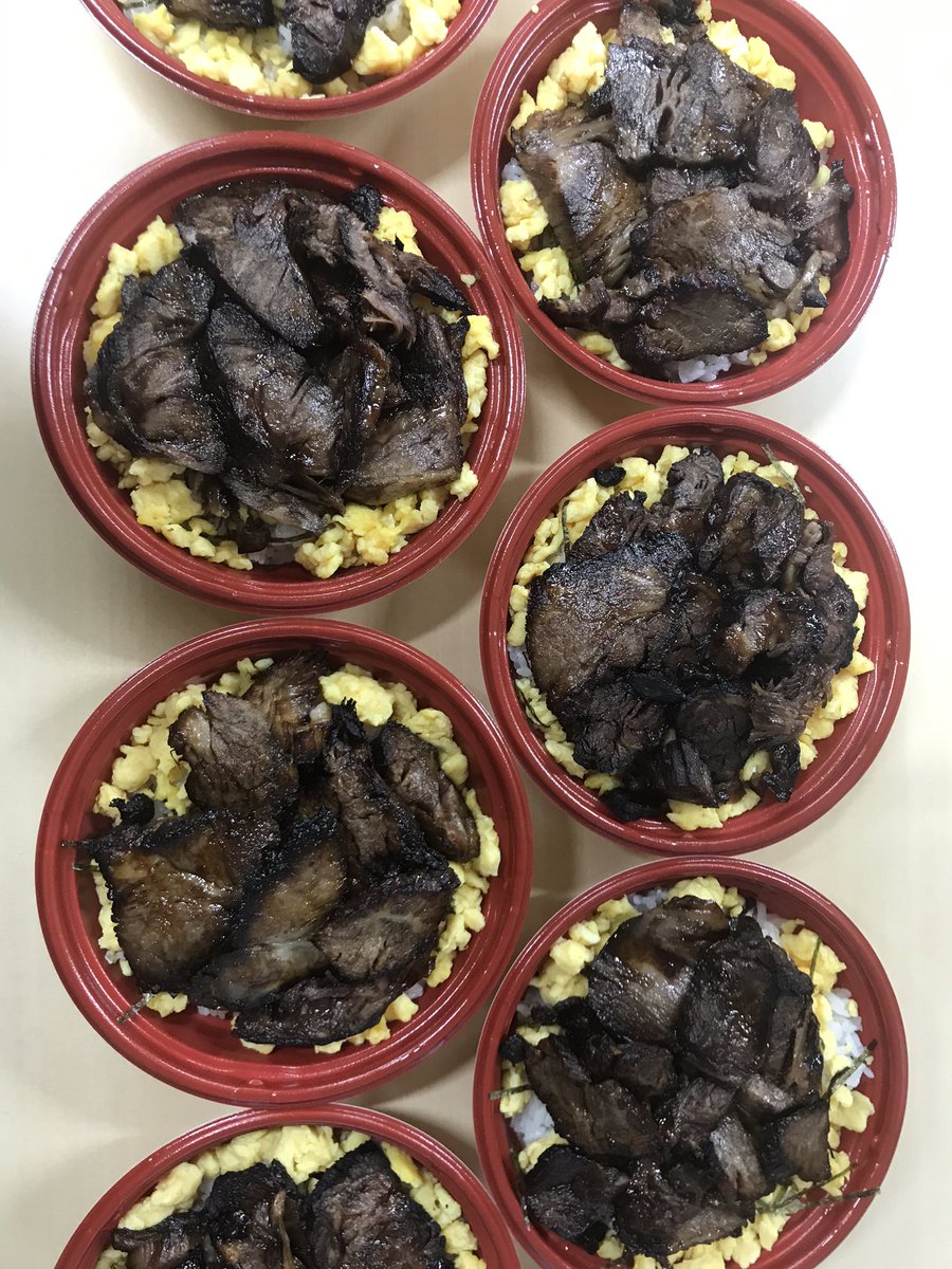 すき焼割烹かとう 本日も精肉店にてお弁当販売中です 焼肉丼です 仙台牛です 宮城県 仙台市 北四番丁 テイクアウト