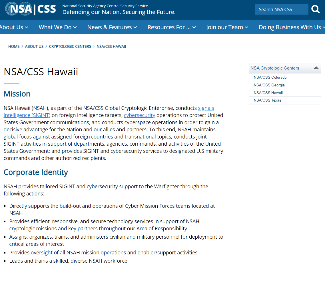17) No Such Agency also has a location in Hawaii.