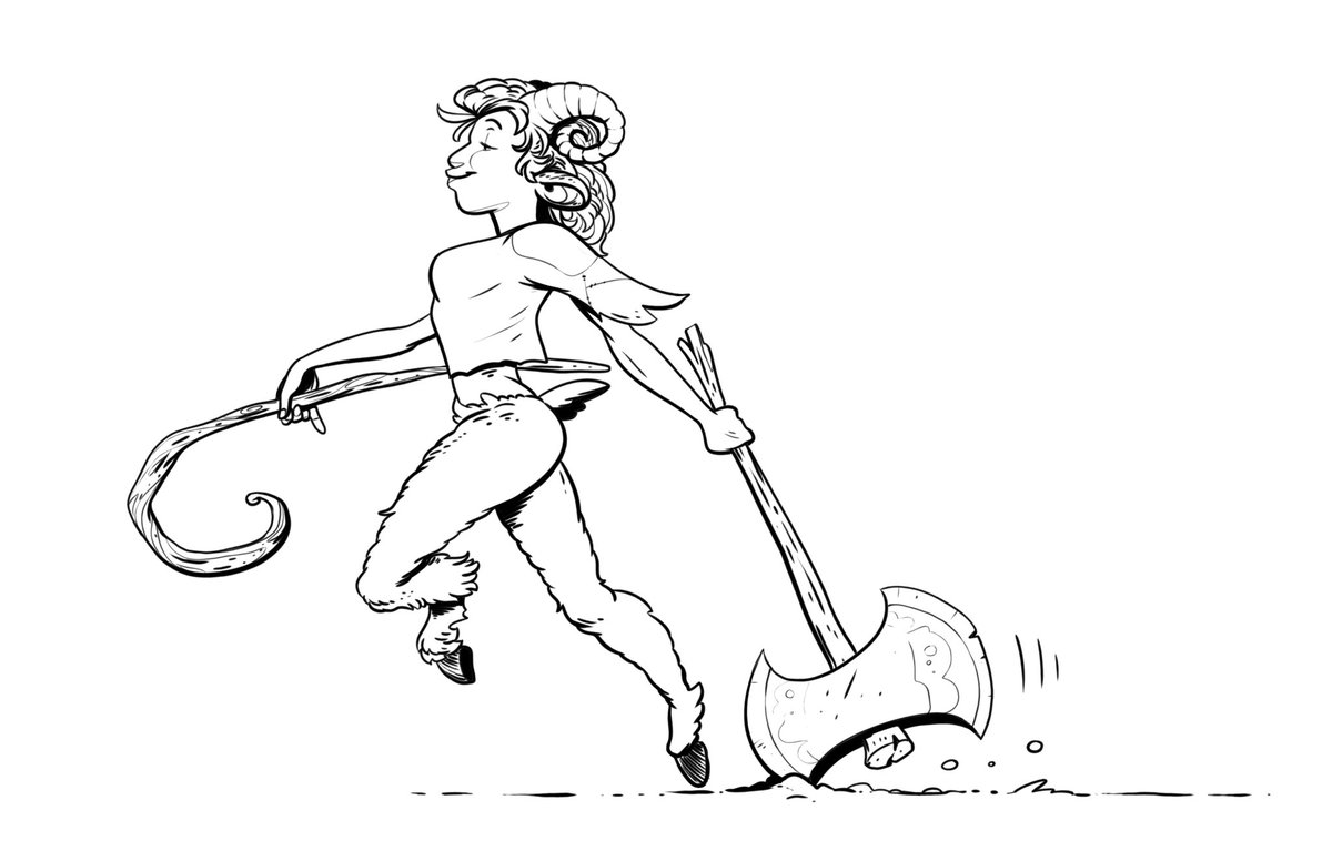 willowwood's tweet photo. @dicey_elf Chammy, satyr Barbarian. Goat herd girl who is just wants to see the world and climb tall, hot, beefy guys. Oh, and she'll fuck your shit up if that seems right. https://t.co/8GL7g5yqlr