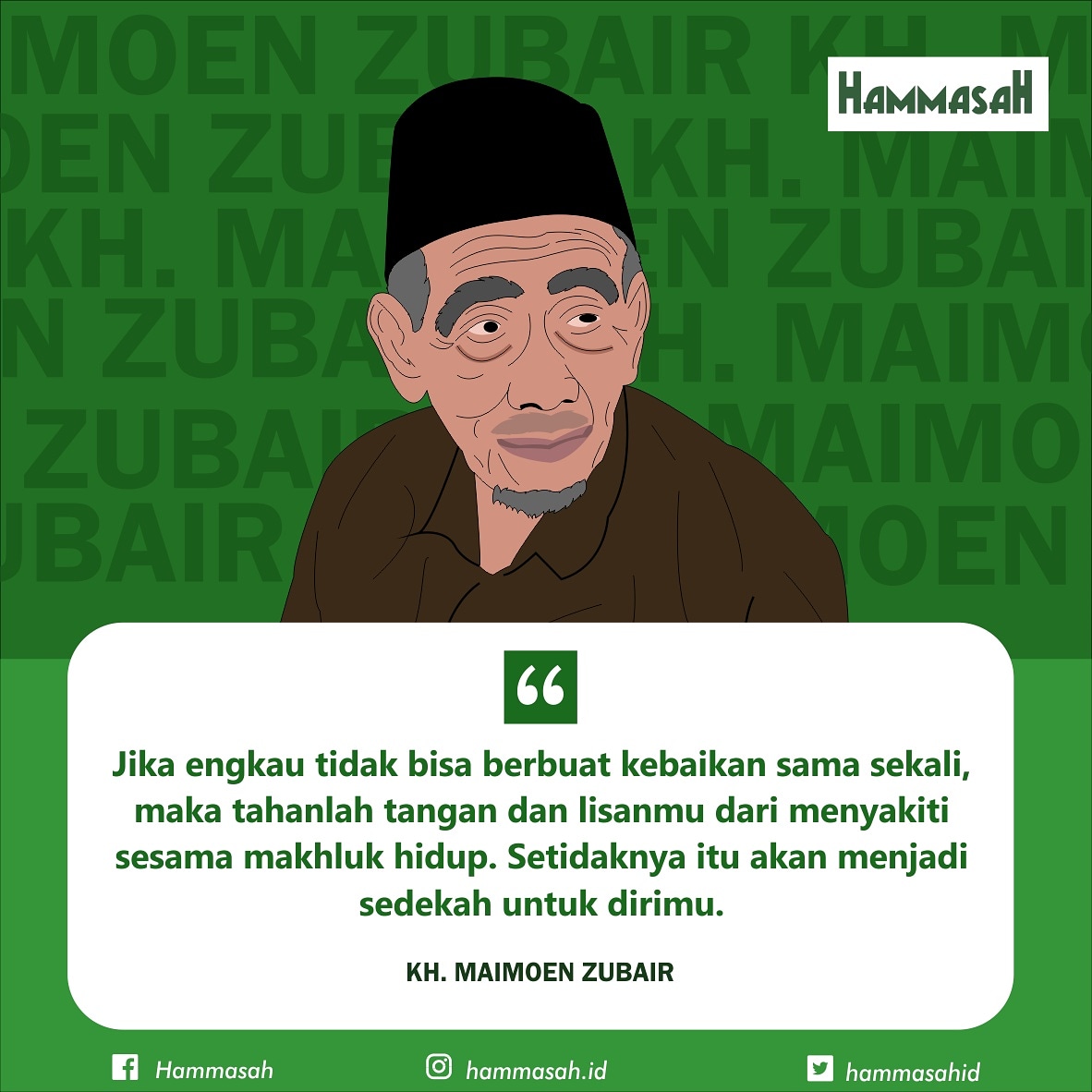 hammasahid's tweet photo. Jika engkau tidak bisa berbuat kebaikan sama sekali, maka tahanlah tangan dan lisanmu dari menyakiti sesama makhluk hidup. Setidaknya itu akan menjadi sedekah untuk dirimu.
@ppalanwarsarang
@santrisarang_
@SantriGayengCom

#hammasah #quotes #nasihat #islam #ngaji #kyai https://t.co/XqL6ly9Y2E
