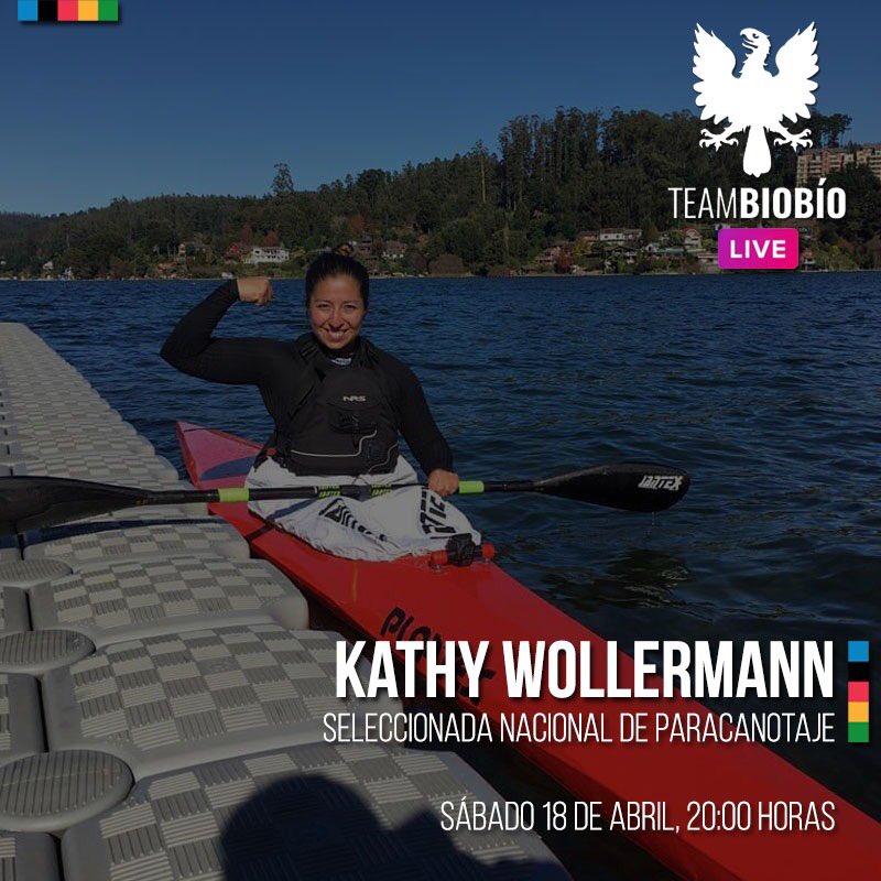 teambiobio's tweet photo. #TeamBiobíoLive 📡 ¡Invitada de lujo! 😎 Mañana a las 20 horas nos acompañará Kathy Wollermann, seleccionada nacional de paracanotaje y quien disputará los Juegos Paralímpicos de Tokio.

Kathy estará respondiendo todas las preguntas que se hagan en la transmisión ¡Te esperamos! https://t.co/yY5egRexH3
