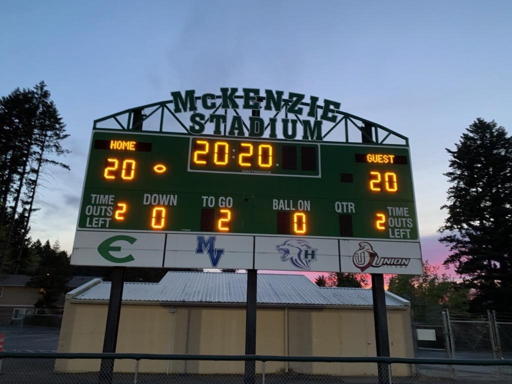 evergreenps's tweet photo. Tonight, we’re joining school districts across Washington state by turning on the lights at McKenzie Stadium at 8:20 to honor the Class of 2020 at @EgreenPride @HeLaHigh @Heritage_HS @lhseps @ViewCrew360 @WeRUnion #BeTheLightWA https://t.co/Nh1GMJH4zB
