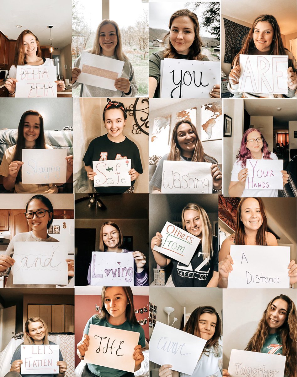 The Kappa Mu Chapter of DZ hopes you all are staying happy, healthy, &amp; safe during this time. We want to thank all of our health care workers &amp; essential employees during this time for continuing to show up and be ROCKSTARS!! Join us in flattening the curve and stay home.💖