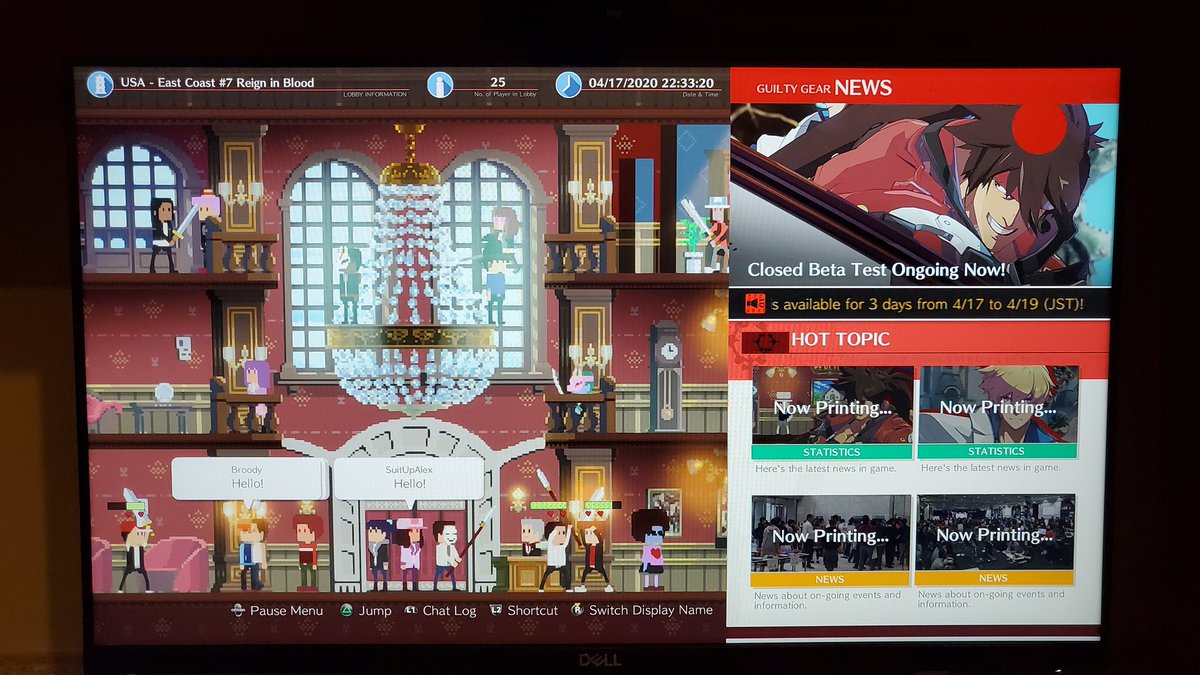 This lobby system for #GuiltyGearStrive is the weirdest April fool's joke ever