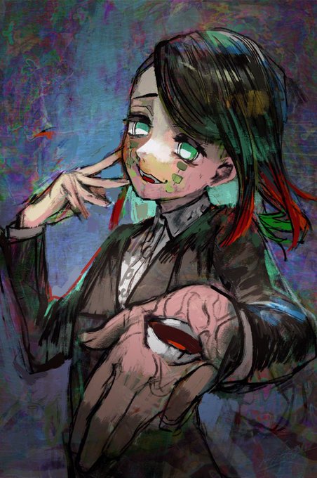 ムシウニさんがTwitterに投稿した魘夢(鬼滅の刃)のイラスト。