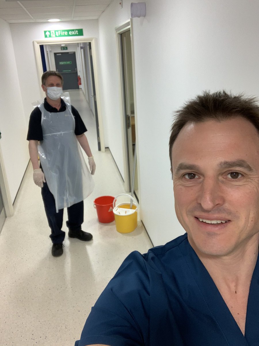 This is Steve.

Steve cleans one room while I’m seeing a patient in the room next door. Then we swap. Between us we’re keeping patients safe in the COVID Care Clinic.