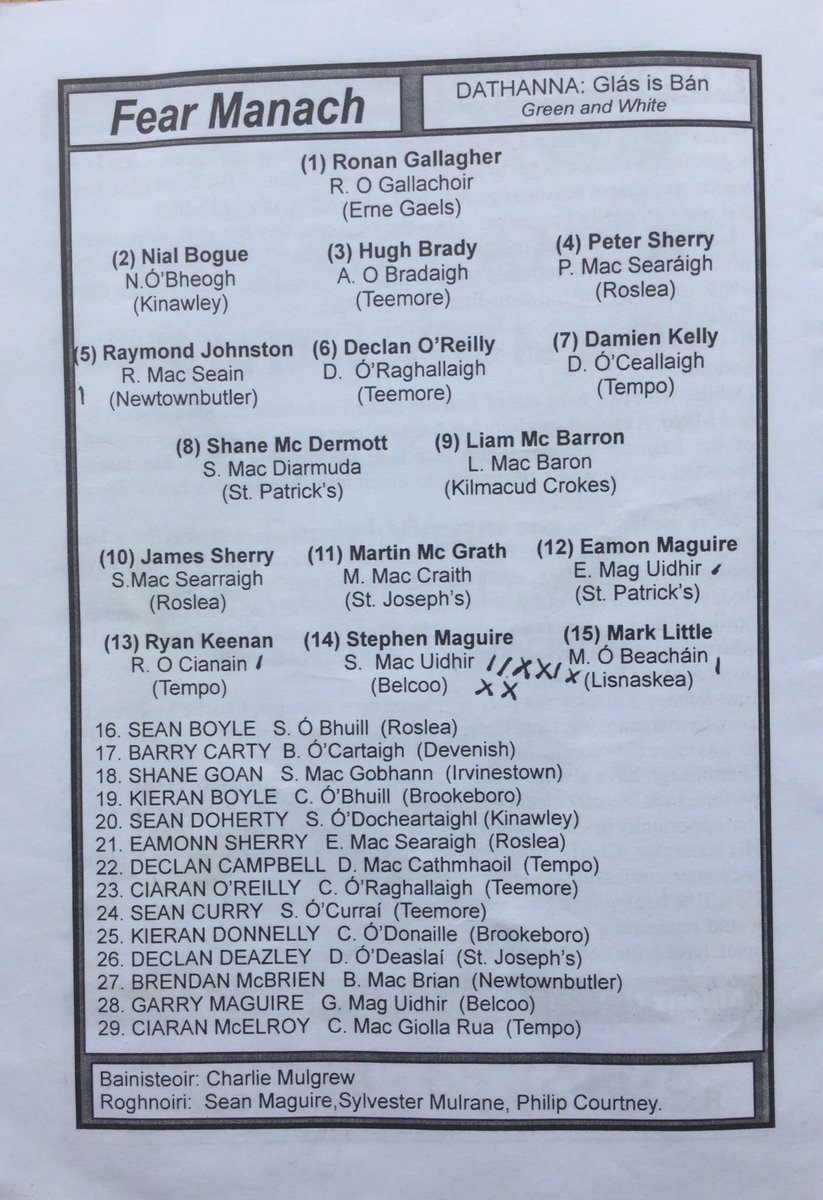 Fermanagh Cumann Na Mbunscol Today S Match Day Programme Is From A Fantastic Clash In The 04 Allianzireland League In Enniskillengaa That Ended In A Draw Fermanaghgaa V Dubgaaofficial Many
