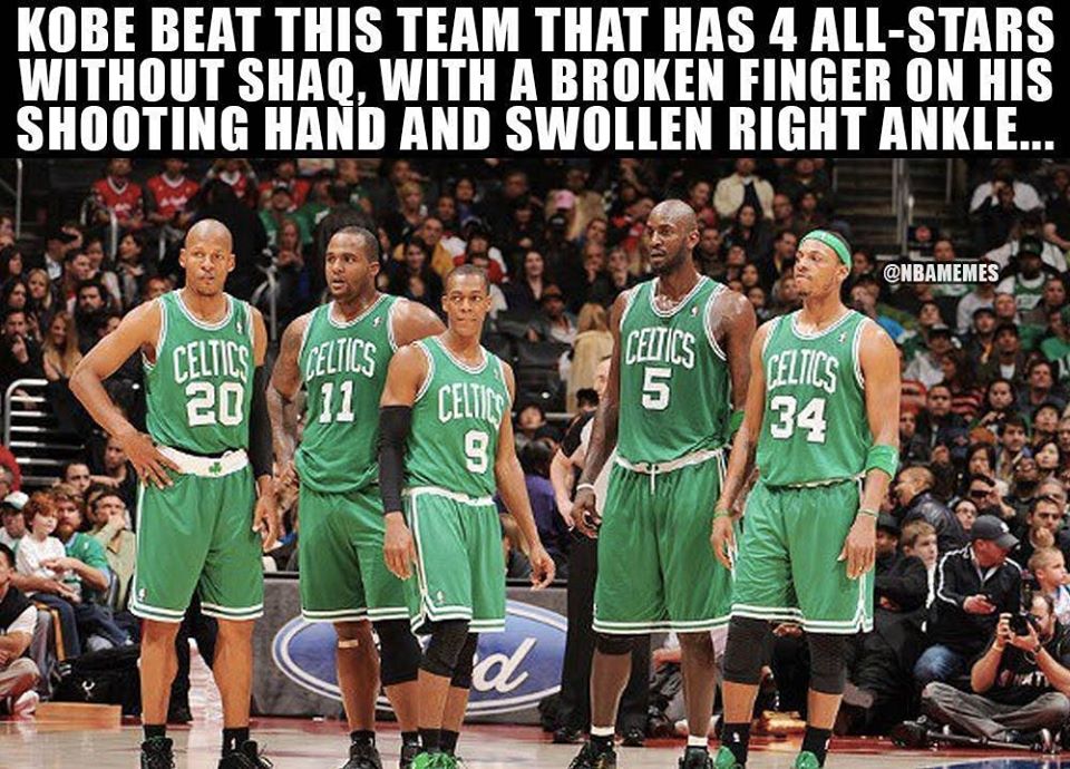 NBAMemes's tweet photo. An injured Kobe took down this entire team. https://t.co/XgLWBgF5sg