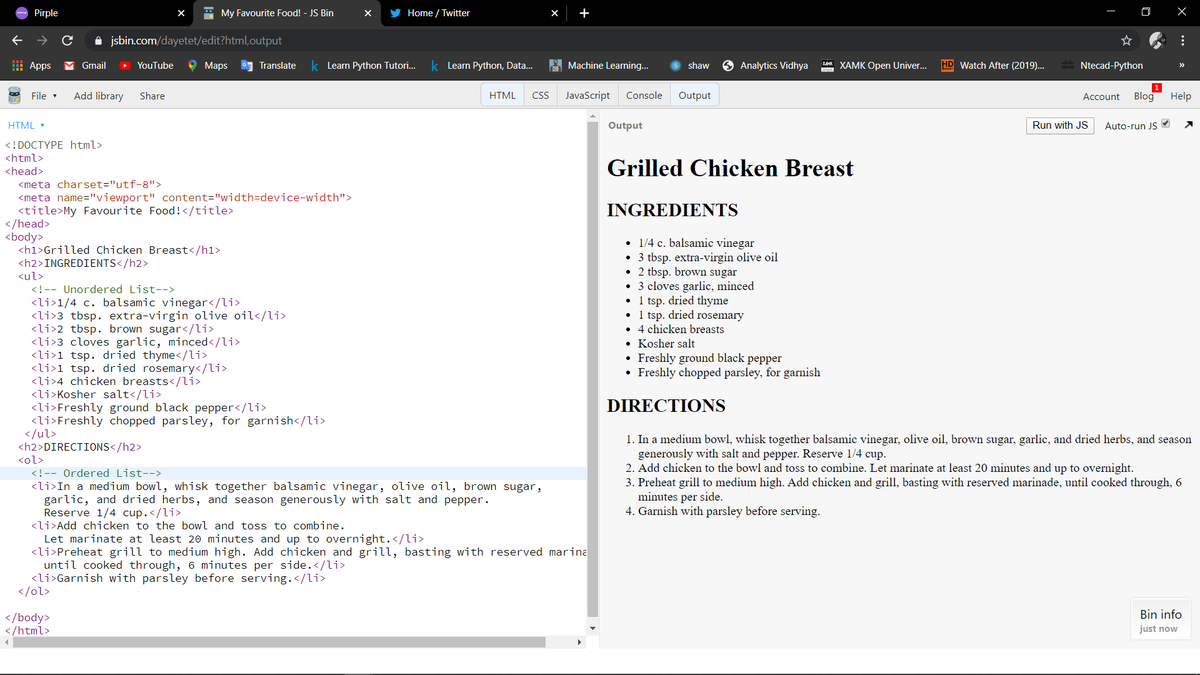 Abhishe54504123's tweet photo. Here's my first try on HTML,using JS Bin. It's avery basic page that I've created.
#HTML #CSS #JSBin #webdesign 
Thanks to @WeArePirple  ! https://t.co/Qw8v4UzSYo