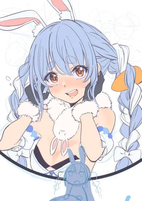 坂詰さん(@to__kage)から回ってきたので、夏コミに向けて描いていたファンアートのラフなど貼ってみます。
配信があるおかげで家での仕事も楽しいです。

次は尊敬する押山清高さん(@binobinobi)にお願いします!

#アニメーターでつなぐ輪 #はねるあーと #ぺこらーと #miko_Art #マリンのお宝 