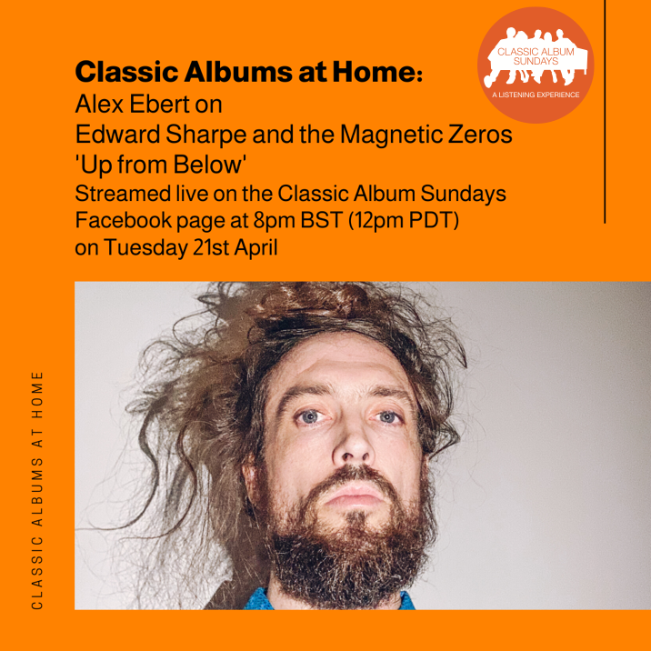 ClassicAlbumSun's tweet photo. #AlexEbert tells the story behind the first album from @EdwardSharpe Sharpe and the Magnetic Zeros 'Up from Below' for #ClassicAlbumsatHome on Tuesday 21st at 8pm BST (12pm PDT) https://t.co/eSwXAKqDXb