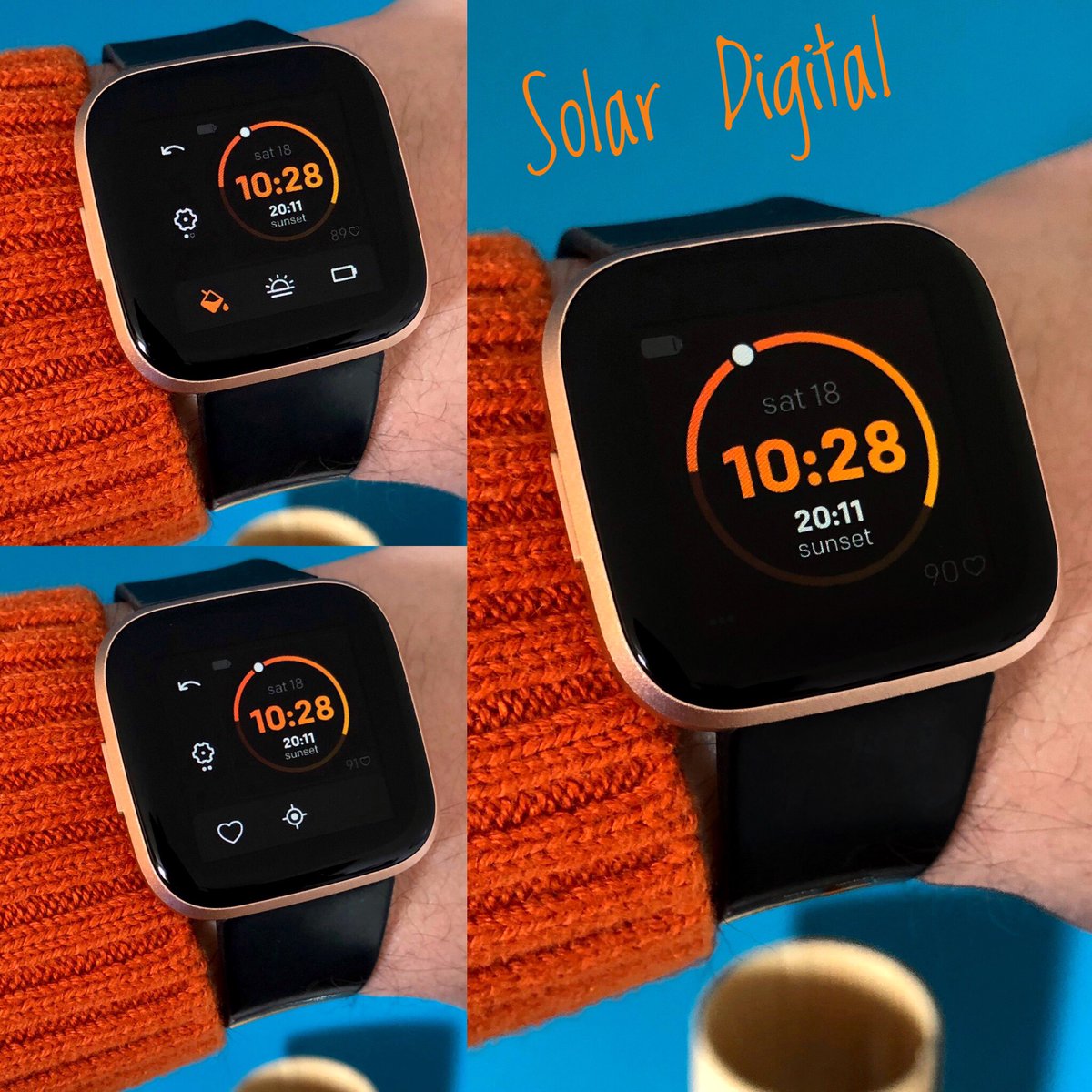 DANdFRA's tweet photo. Amazing new “Solar Digital” #watchface #clockface by @datyell #Fitbit #fitbitversa #fitbitversalite #fitbitversa2 #made4fitbit https://t.co/sCsDMnz6Um