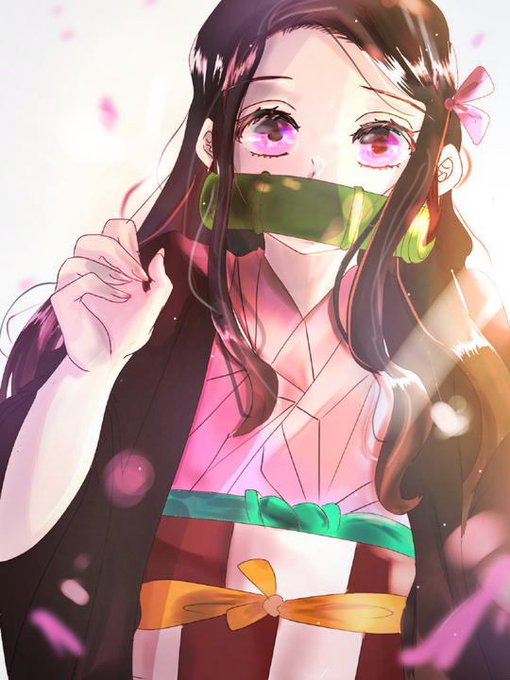 ふじさんがTwitterに投稿した竈門禰豆子(鬼滅の刃)のイラスト。