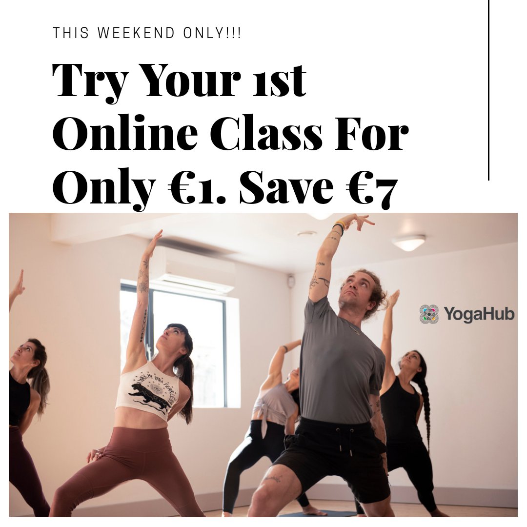 theyogahub's tweet photo. Read Yogahub's weekly news.......and get your first online class for only €1. Offer Ends Sunday https://t.co/z7DIcbYJ38 https://t.co/9TZxXFkQAn