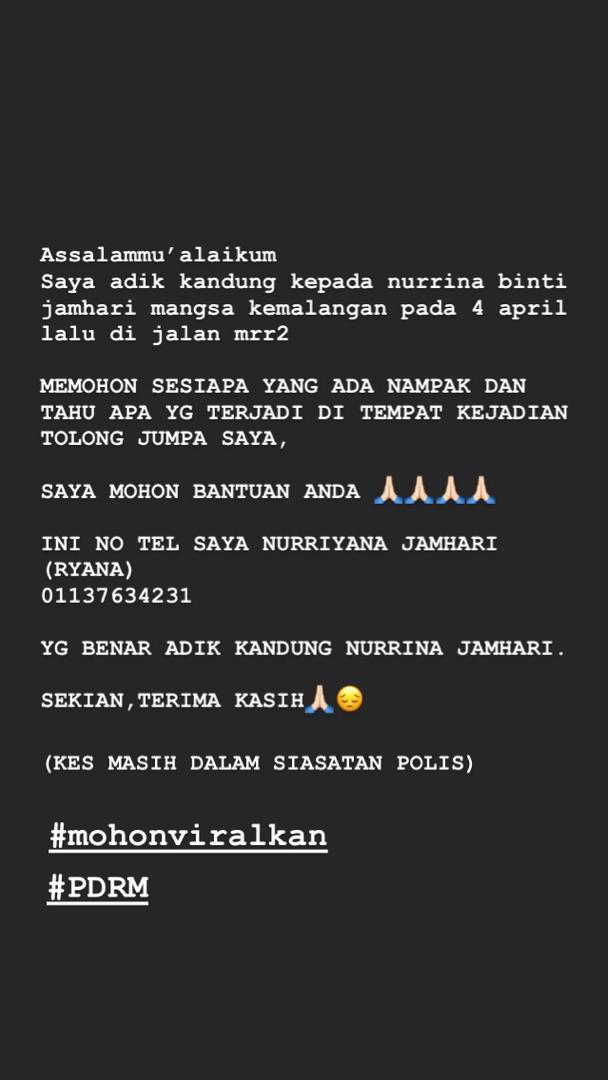 nrlsdh's tweet photo. Bismillah. Assalamualaikum guys, nak mintak tolong retweet post ni boleh tak? Kes ni perlukan saksi😞😔dah 2 minggu takdapat kenal pasti saksi. Mohon kerjasama semua . Mangsa meninggal di tempat kejadian.Kalau tak boleh tolong takpe atleast tolong rt kan 😟 https://t.co/xe5rGxskui