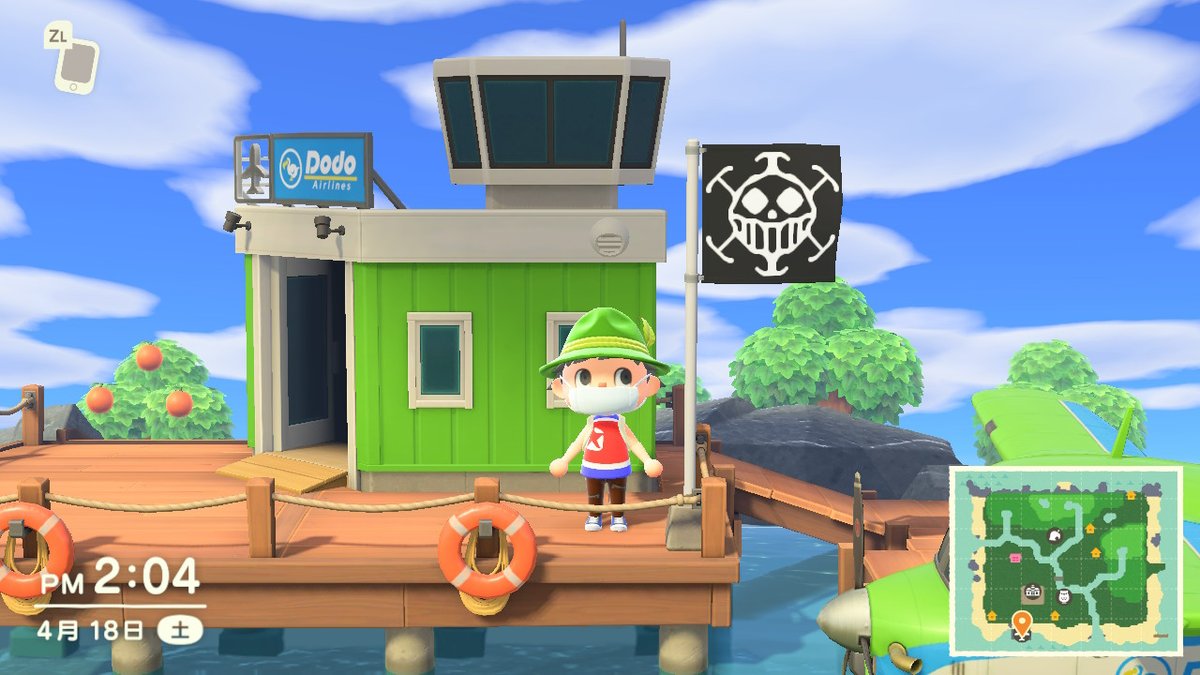 新 Toru 谷推しという名の紳士 ハートの海賊団の海賊旗 どうぶつの森 Animalcrossing Acnh Nintendoswitch ワンピース ハートの海賊団 トラファルガーロー One Piece