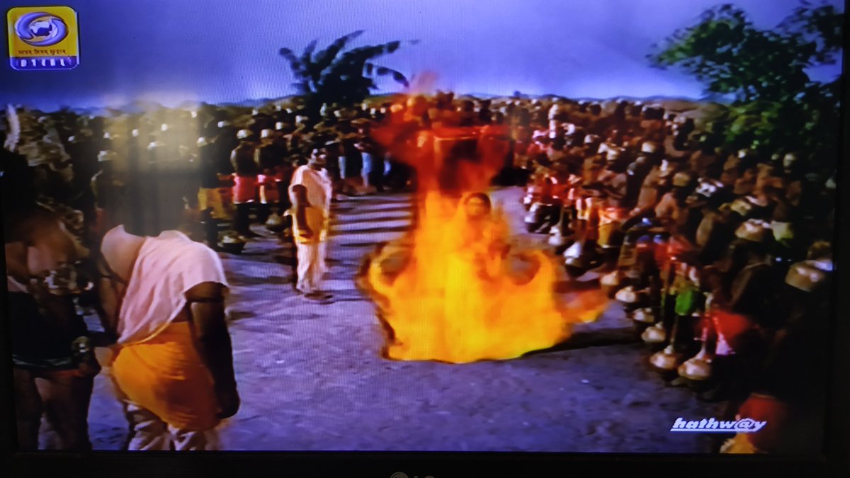 TheAMANPANDIT's tweet photo. Thanks @DDNational 
Bcz of your telecast of #Ramayana the today's Generation came to know abt the Real Truth behind #AgniPariksha of Mata #sita
From Many decades People thought wrong message about Ramayan &amp; Agni Parikhsha of Mata Sita.
some evils have intentionally did this. https://t.co/S66nkQU6Il