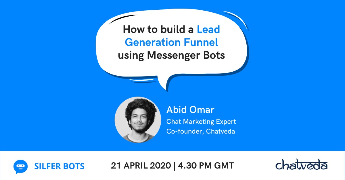 AO (@aounvs) on Twitter photo Join me as I go LIVE with <a href="/silferbots/">SilFerBots</a> to show you the step-by-step process to build a lead generation funnel with messenger chatbots.
🙋Get access to the live session on April 21 by joining the SilFer Bots Facebook group: facebook.com/groups/silferb…
#chatmarketing Join me as I go LIVE with <a href="/silferbots/">SilFerBots</a> to show you the step-by-step process to build a lead generation funnel with messenger chatbots.
🙋Get access to the live session on April 21 by joining the SilFer Bots Facebook group: facebook.com/groups/silferb…
#chatmarketing