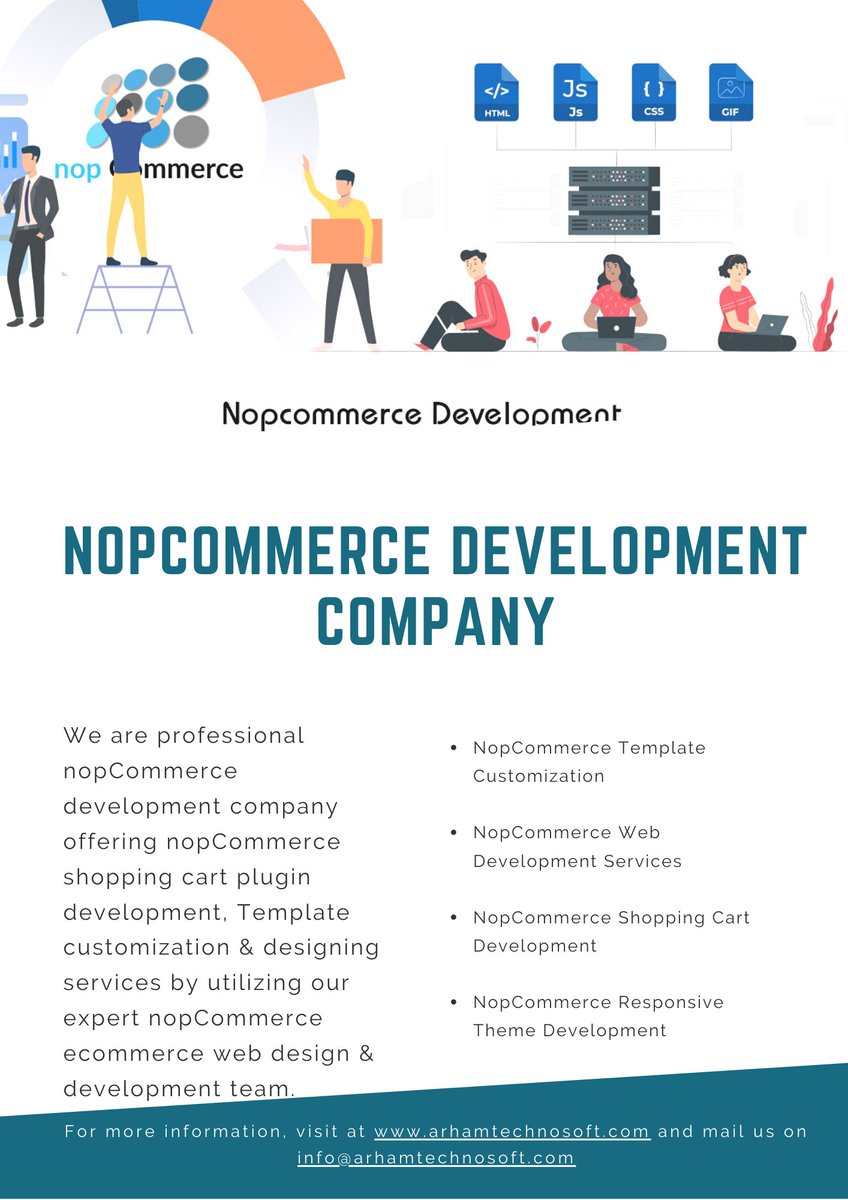 arhamwebtech's tweet image. Best #NopCommerceDevelopment Company. ArhamTechnosoft is a NopCommerce development company offering specialized and custom #ecommercesolutions for businesses ranging from startups to large enterprise. bit.ly/2JTGEtG