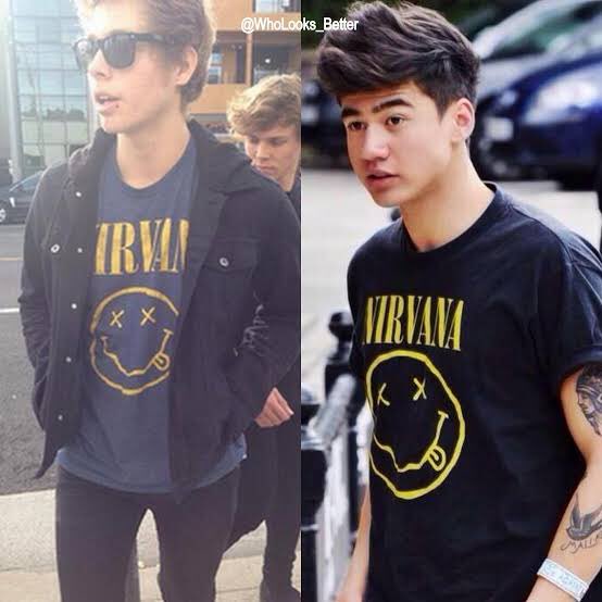 mimi___uwu's tweet photo. The fashion parallels of 2015 LOL #KimNamjoon @Luke5SOS @Calum5SOS #ARMYSOS #BANGBANGCON https://t.co/1ptiEUXti0