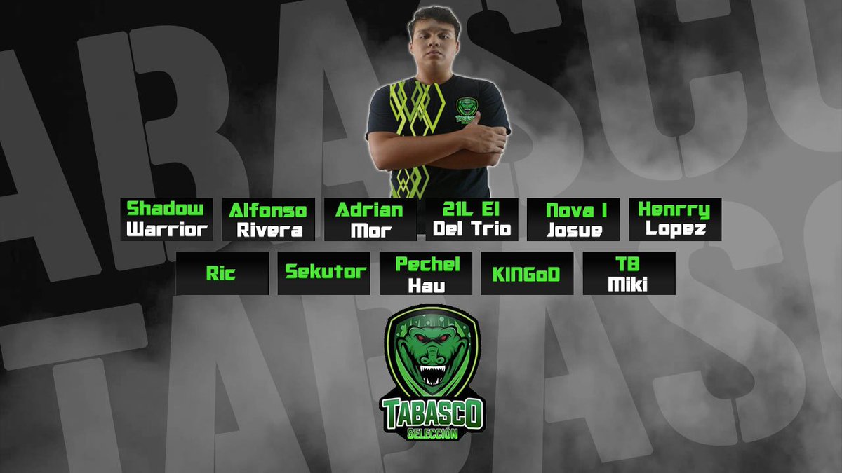 Tabasco Esports (@esportstabasco) on Twitter photo Roster Tabasco 2020 Clash Royale
🏅@AztecLDE_Mx
👨💼Jugadores:
<a href="/ShadowWarriorCR/">Josué Gómez</a>
<a href="/_alfonsorivera/">alfonso rivera</a>
<a href="/AdrianMLpz/">Adrian Morales Lopez</a>
@ElDelTrio21
<a href="/HenrryLopezCR/">Henrry López</a>
@josu3_10
@LuisRic28570985
🕵️♂️Staff:
<a href="/pechel_hau/">Pechel Hau</a>
<a href="/Sekutor_CR/">Sekutor</a>
@KinGoDcr
<a href="/MiguelTB19/">miki</a>
@CHRISTIANCR1000
#TabascoVive #QuedateEnCasa Roster Tabasco 2020 Clash Royale
🏅@AztecLDE_Mx
👨💼Jugadores:
<a href="/ShadowWarriorCR/">Josué Gómez</a>
<a href="/_alfonsorivera/">alfonso rivera</a>
<a href="/AdrianMLpz/">Adrian Morales Lopez</a>
@ElDelTrio21
<a href="/HenrryLopezCR/">Henrry López</a>
@josu3_10
@LuisRic28570985
🕵️♂️Staff:
<a href="/pechel_hau/">Pechel Hau</a>
<a href="/Sekutor_CR/">Sekutor</a>
@KinGoDcr
<a href="/MiguelTB19/">miki</a>
@CHRISTIANCR1000
#TabascoVive #QuedateEnCasa