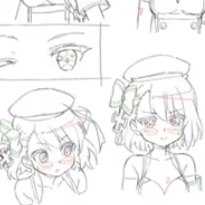 びそくアニメ設定画の二ーミちゃんのこの表情 
