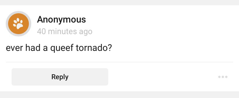 ever had a queef tornado?