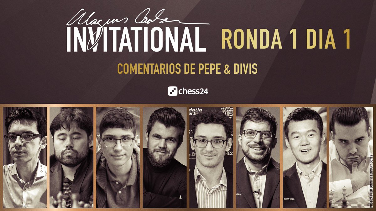 El_Divis's tweet photo. Hoy comenzamos 15 días de comentarios ininterrumpidos con el Magnus Carlsen Invitational. Todos los días de 16:00 a 20:00 con @pepeich_cuenca como fiel compañero. Nos esperan buenas partidas, emoción a raudales y seguro que unas risas! Os esperamos! https://t.co/ToTWpNjuEz https://t.co/uxL7TTkgaV