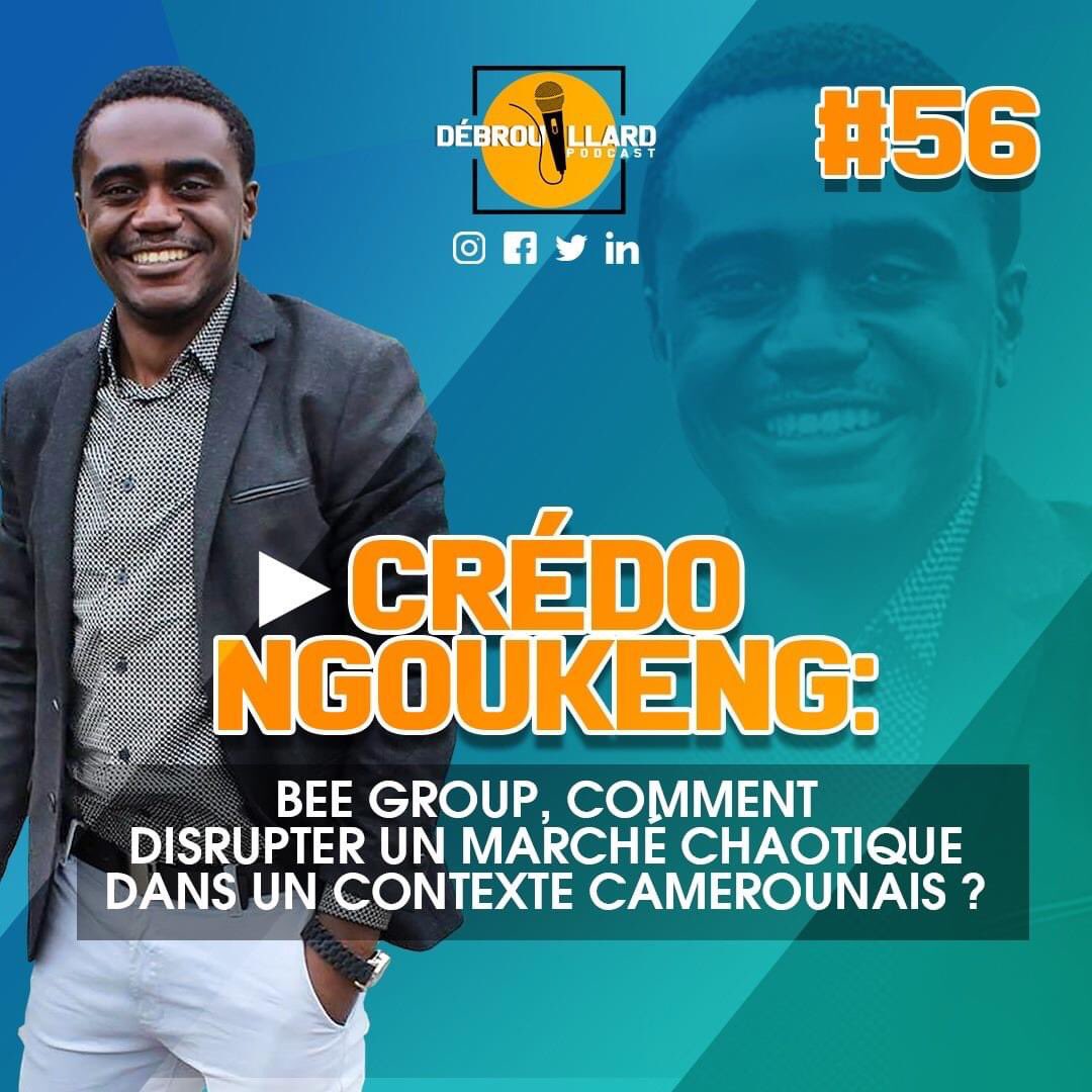 PDebrouillard's tweet photo. # 56 — @CredoNgoukeng : @BeeCameroon, comment disrupter un marché chaotique dans un contexte camerounais ?
Lien pour écouter l’interview: https://t.co/3C6uX4xlV6
Bonne écoute !
#CredoNgoukeng #PatrickTimani #Bee #BeeGroup #Foodtech #Livraison #Jumia #JumiaGroup @PatrickTimani https://t.co/AMKUhlpWAL