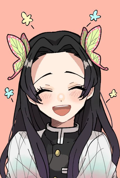亜季🐶低浮上さんがTwitterに投稿した胡蝶カナエ(鬼滅の刃)のイラスト。