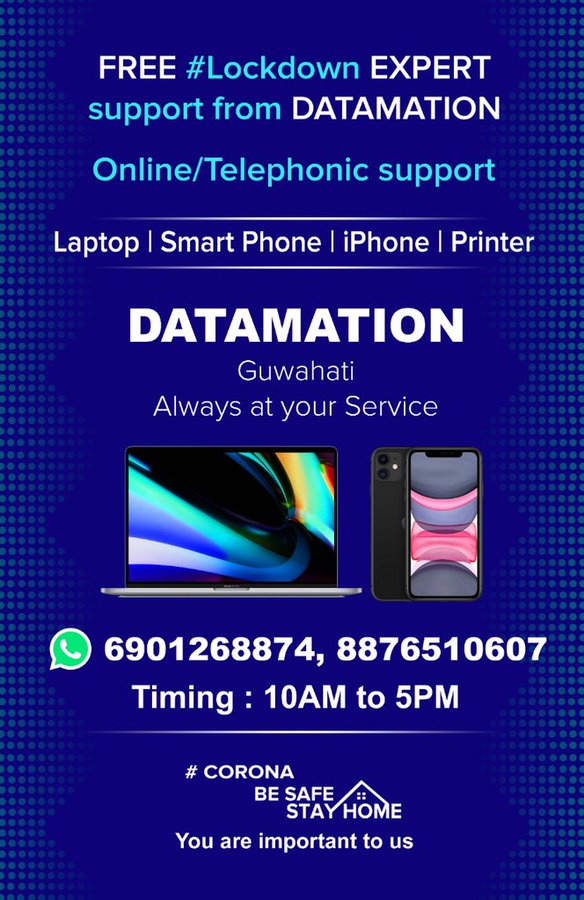 mebhaskardas's tweet image. The biggest house of IT #DataMation from Northeast India will support all the customer from tomorrow #Assam #Northeast
