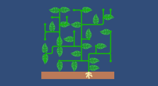 bradcode's tweet image. First pass at leaf growing. I should probably add some kind of actual player interaction at some point, haha. Feels like good progress for the first day, though. #LDJAM #gamedev.