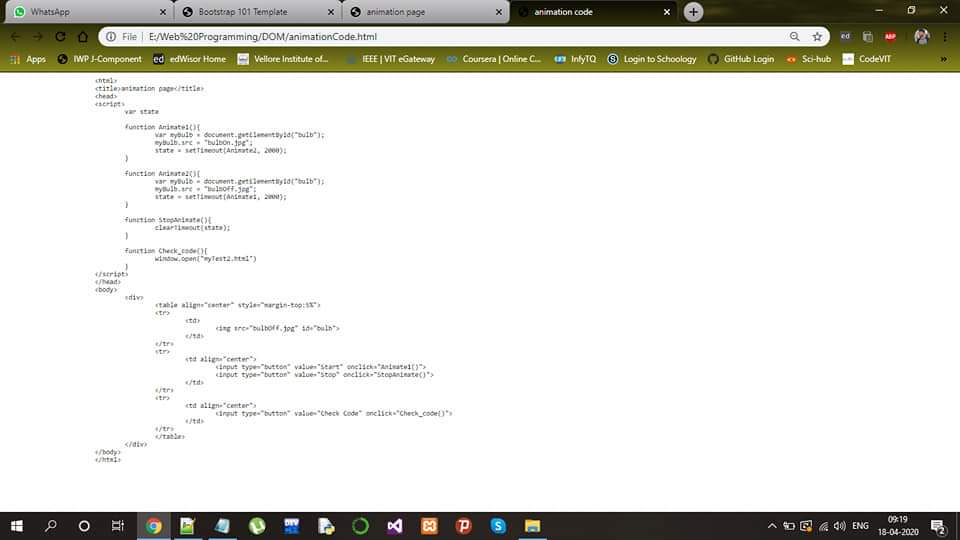 SoumoydipM's tweet photo. #MAKAUT
#MAR
#CODING_SOLUTION
#javascript
#2 Animation by java script & design by html https://t.co/RS46q2BYrJ