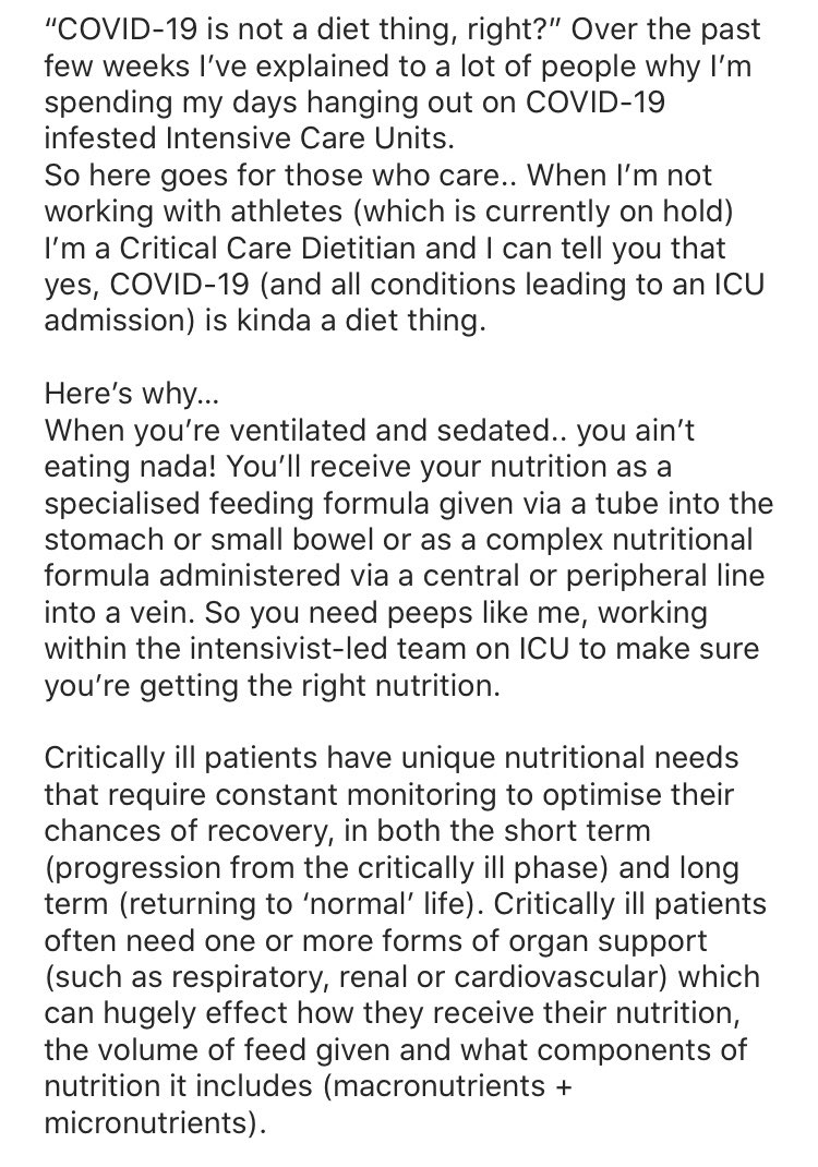 Emilina44's tweet photo. What even is a Critical Care Dietitian?!... I’ve tried to explain as briefly as possible 😊 https://t.co/Kl7RnIZSVc