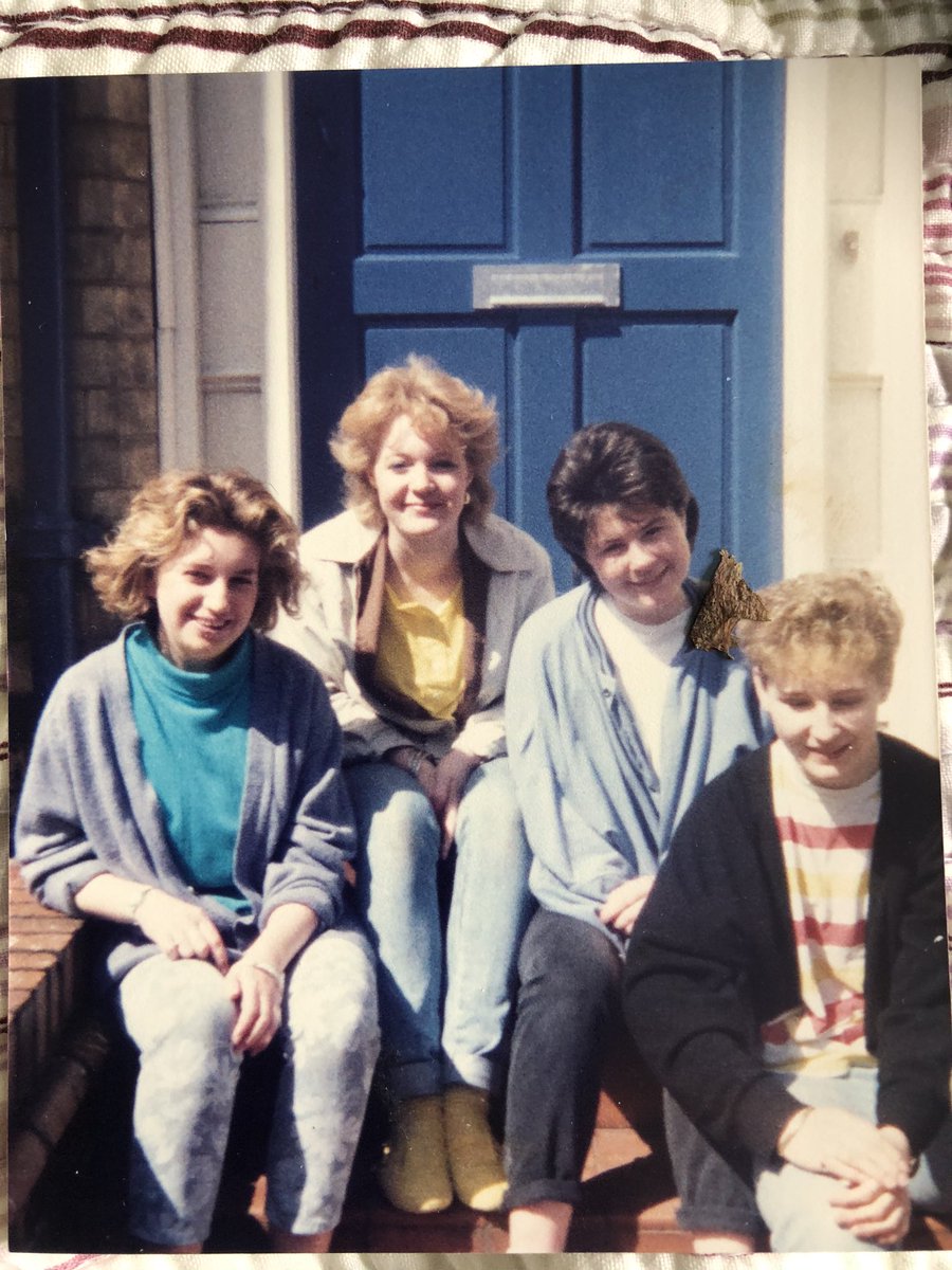 joolsdares's tweet photo. #MeAt20 second from left, jacket from #quiggins hair by sun in https://t.co/23mbck08V0