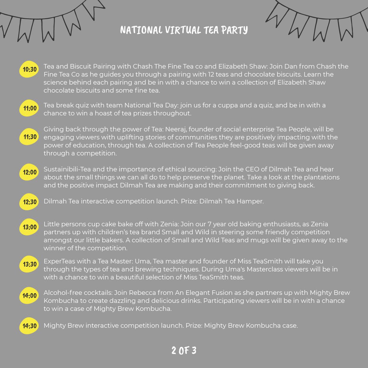 Nationalteaday's tweet photo. #NationalVirtualTeaParty
Check out updates on our site https://t.co/X8ultxGpAI
#SolidariTea
Who’s coming ?
#retweet ☕️🥳👫🏃‍♀️❤️🍰💚🌿 https://t.co/cC2nsios8d