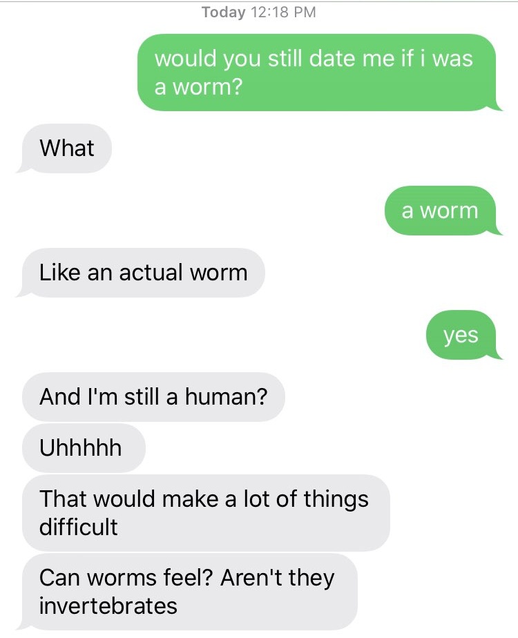 Homestuck ships but is worm Gamzee (green text) and Tavros