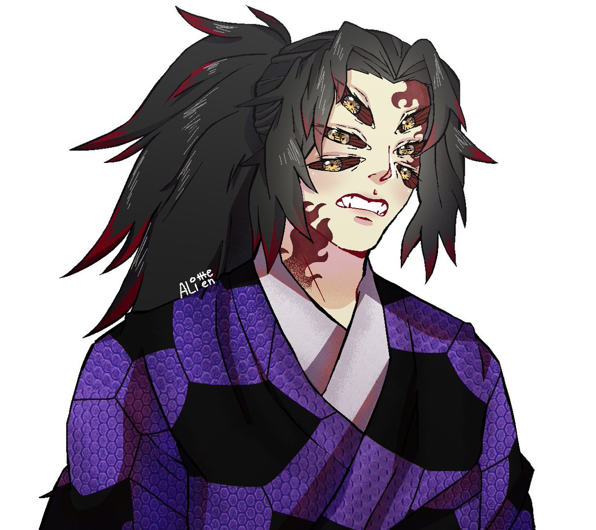 Kokushiboulover's tweet photo. I was supposed to upload a GIF but twitter decided that my husband was too big for him, however, here I leave the drawings💖
#黒死牟 #Kokushibou #UpperMoonOne #KNY https://t.co/C8Hkwv1OiA