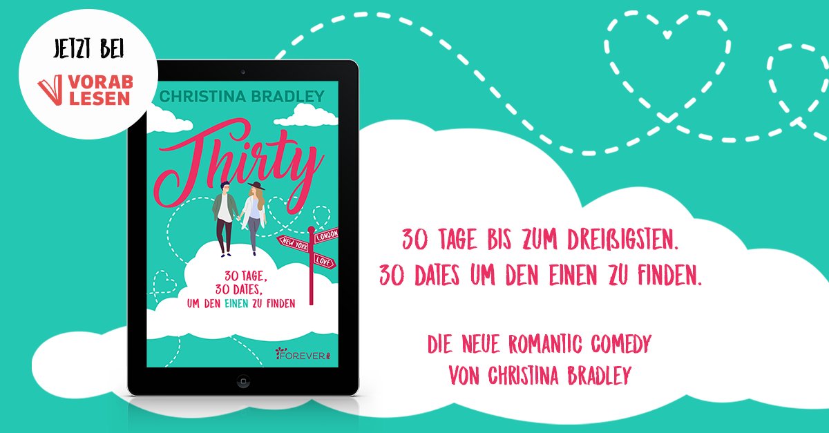 30 Dates in 30 Tagen? Das ist der verrückte Plan von Bella, um endlich den Einen zu finden. Wie turbulent es dabei zugeht, erfahrt ihr im Roman von @CBradleyWrites. Bereits jetzt auf @vorablesen in der Leseprobe schmökern und ein Leseexemplar sichern: vorablesen.de/buecher/thirty