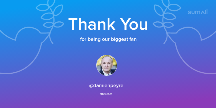 Our biggest fans this week: damienpeyre. Thank you! via sumall.com/thankyou?utm_s…
